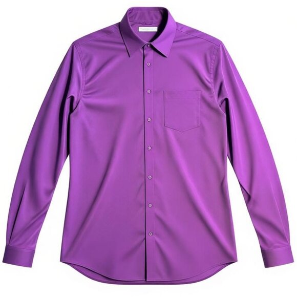 Susan Graver Button Down Blouse Plum Long Sleeve SZ 22W - Picture 1 of 5